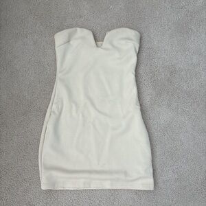 White Fox Boutique Cream Strapless Dress